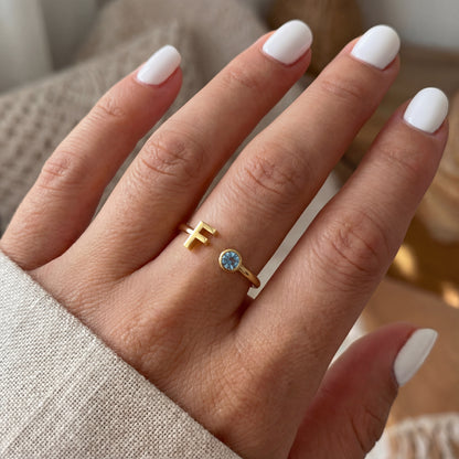 Adjustable Initial Ring "Essence"