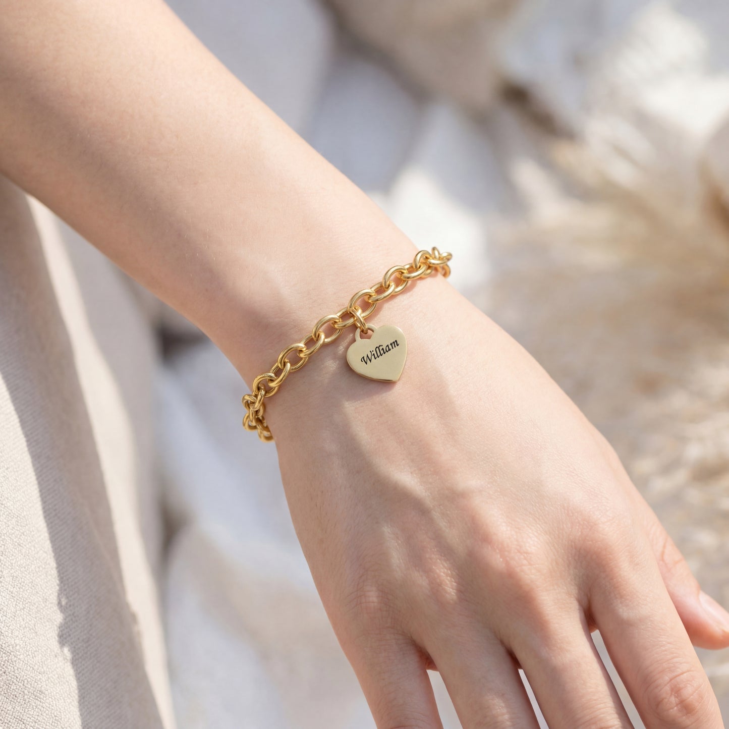 Initial Bracelet "Custom Hearts"