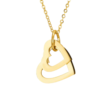Name Necklace "Cascading Hearts"