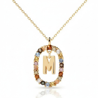 Initial Necklace "Rainbow"