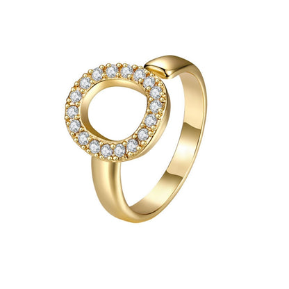 Adjustable Initial Ring "Twinkle"