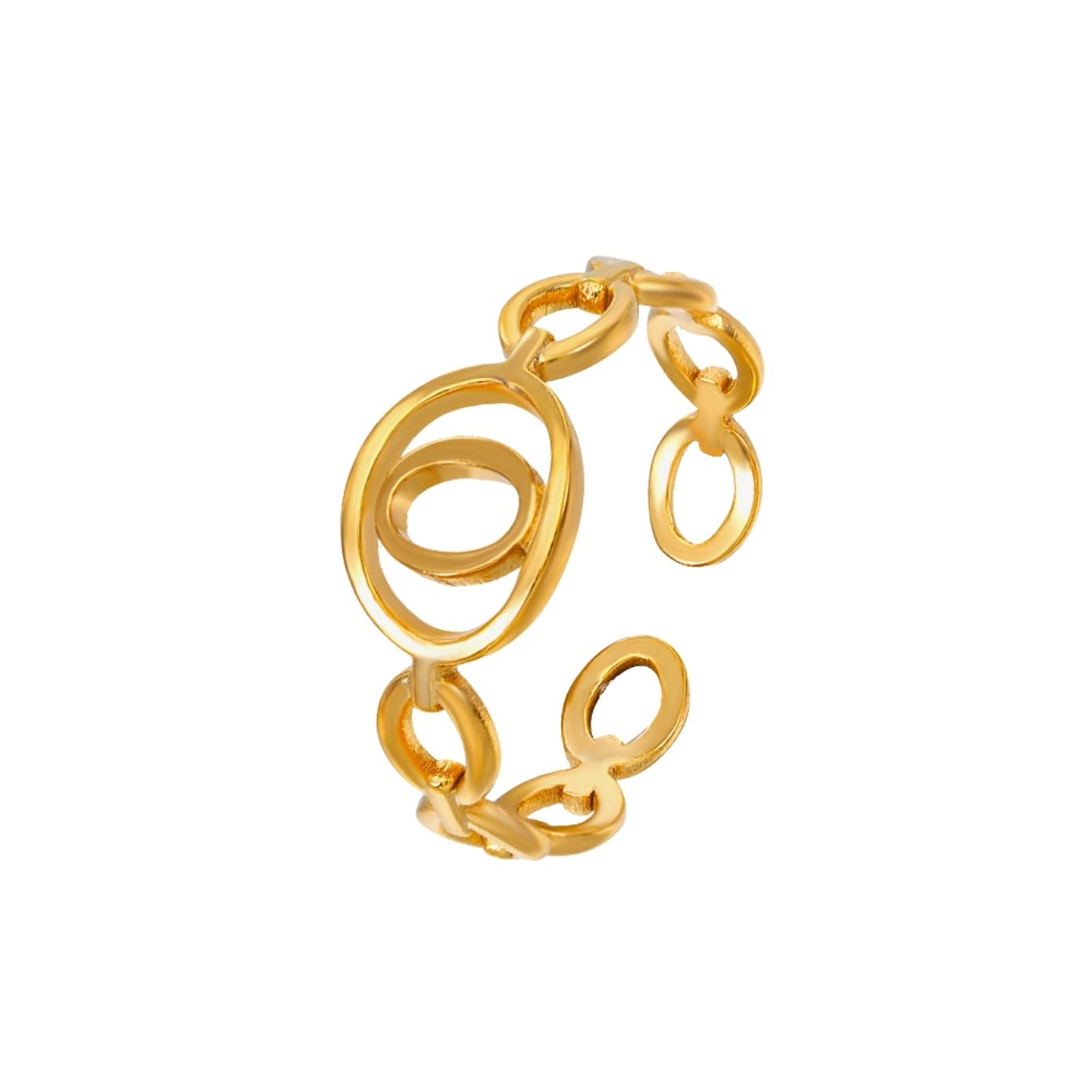 Adjustable Initial Ring "Embrace"