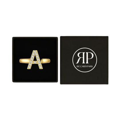 Adjustable Initial Ring "Twinkle"