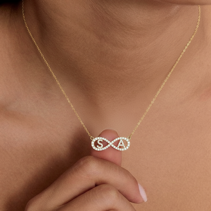 Initial Necklace "Infinity"