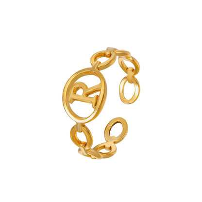 Adjustable Initial Ring "Embrace"