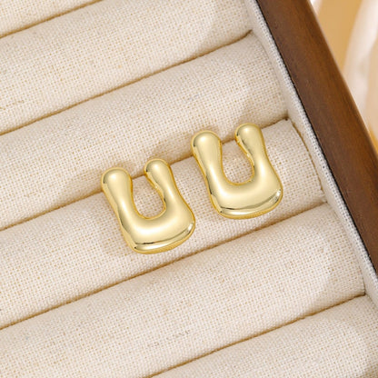 Initial Earrings "Luxe Bubble"