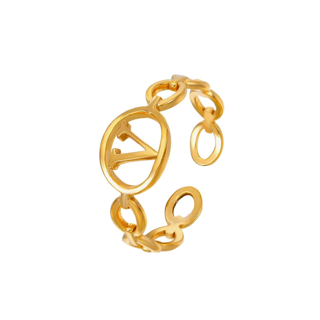 Adjustable Initial Ring "Embrace"