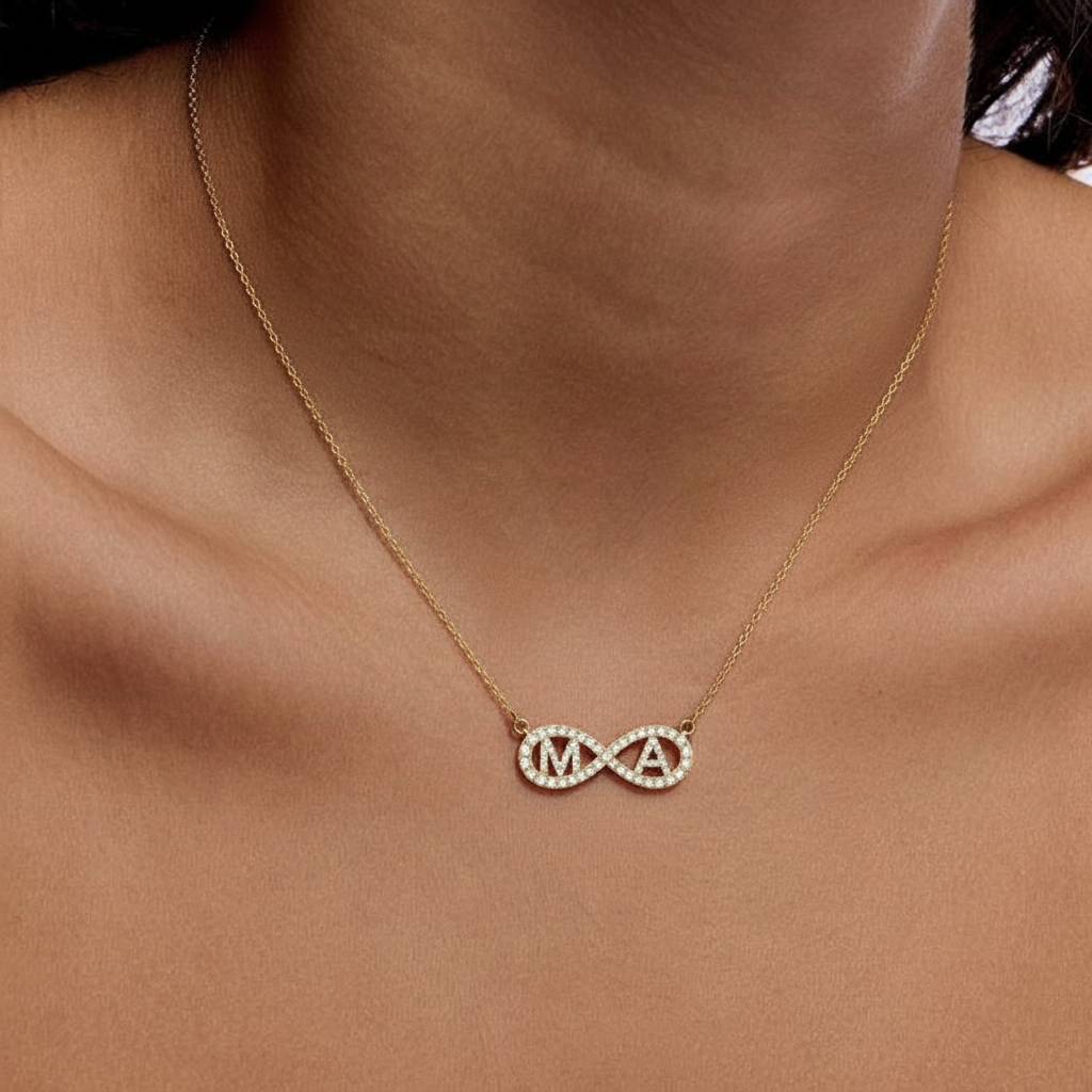 Initial Necklace "Infinity"