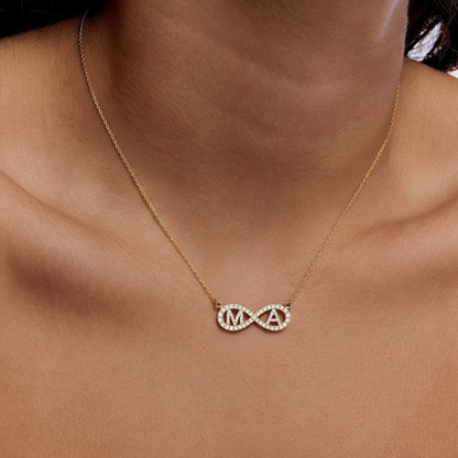 Initial Necklace "Infinity"