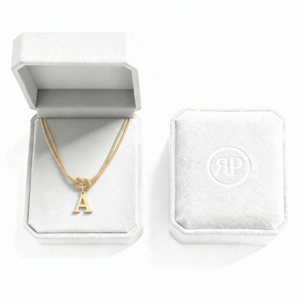 Initial Necklace "Alphabet Knot"