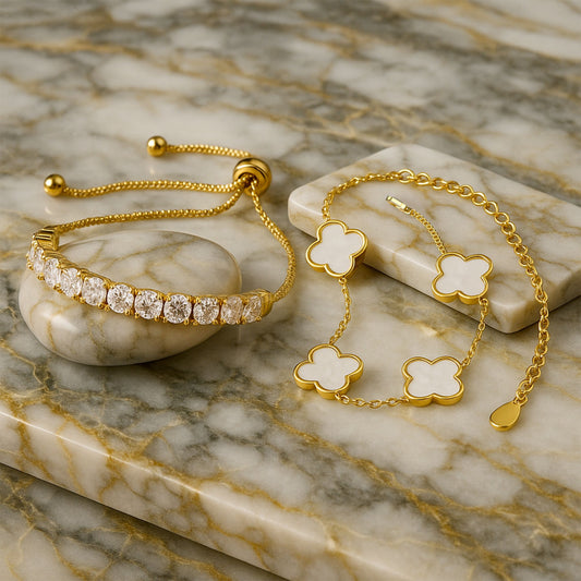 RICCARDI - BRACELETS SET "Blossom White" + "Diamond" FREE today