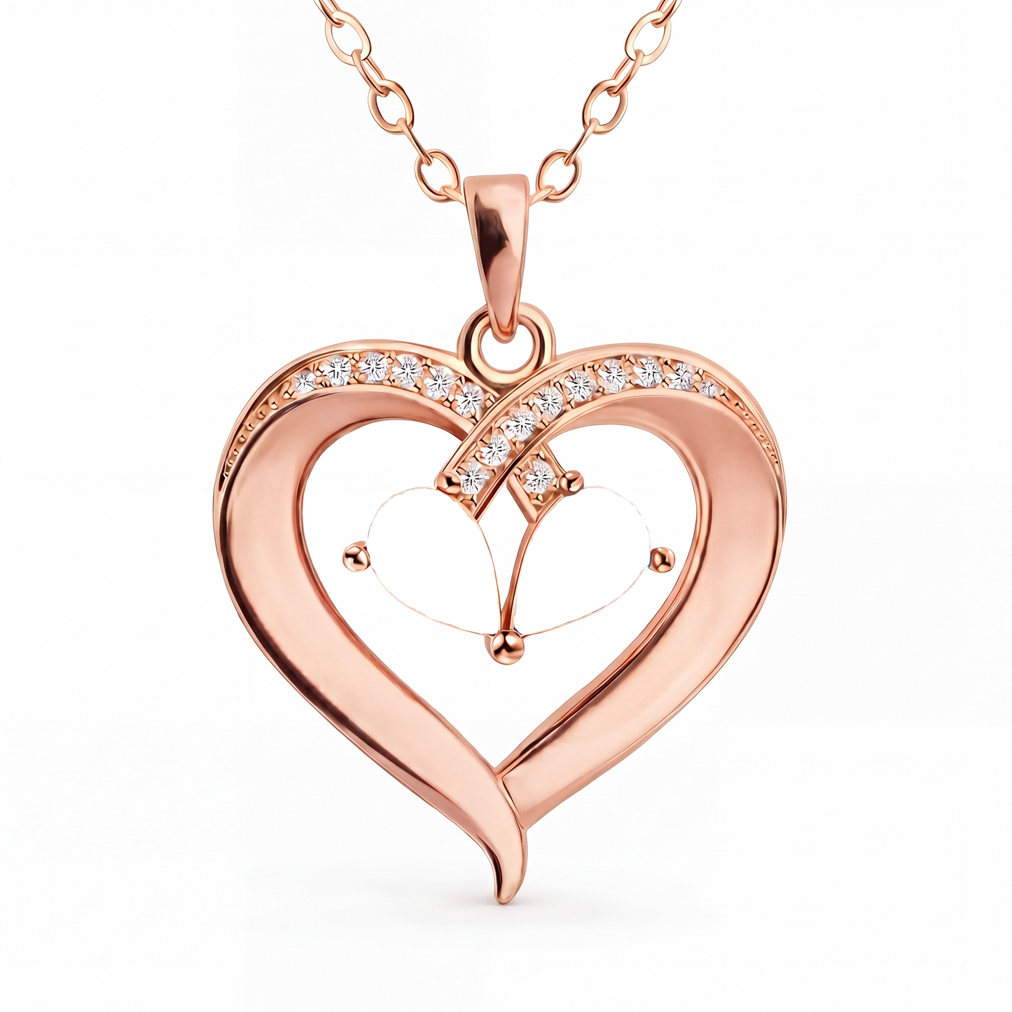 Name BirthStone Necklace "Golden Heart"