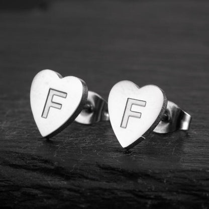 Initial Earrings "Chic Heart"