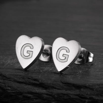Initial Earrings "Chic Heart"