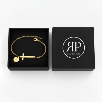 Initial Bracelet "Cross"