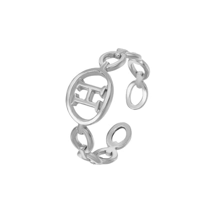 Adjustable Initial Ring "Embrace"