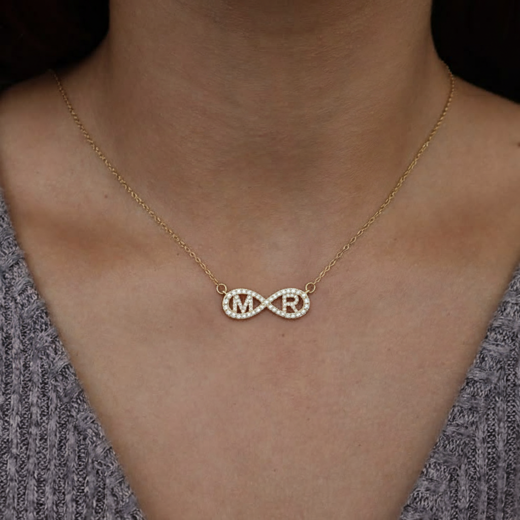 Initial Necklace "Infinity"