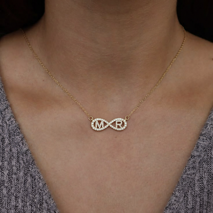 Initial Necklace "Infinity"