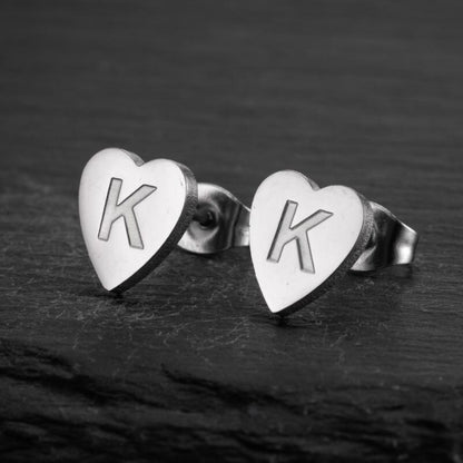 Initial Earrings "Chic Heart"