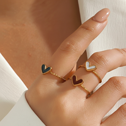 RICCARDI - "Luna Heart" ADJUSTABLE RING
