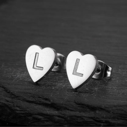 Initial Earrings "Chic Heart"