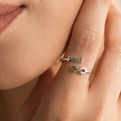 Adjustable Name Ring "Eternal Bond"