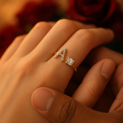 RICCARDI - BAGUE AJUSTABLE "Initial Touch"