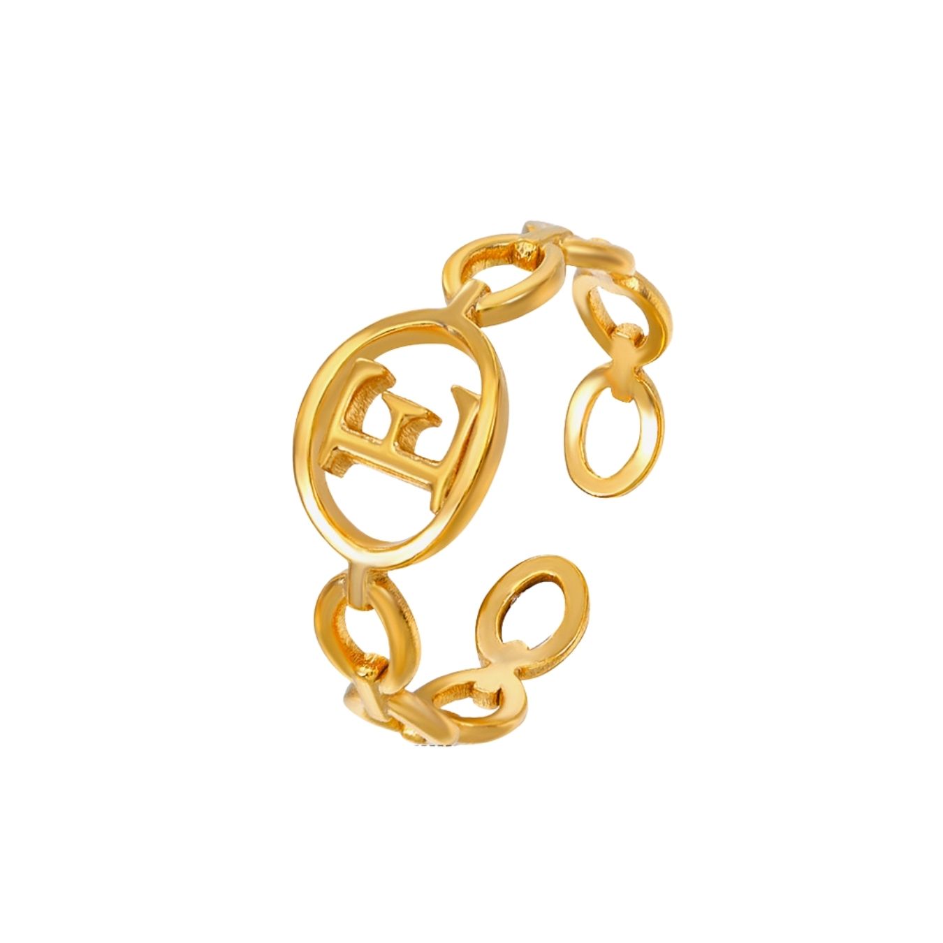 Adjustable Initial Ring "Embrace"