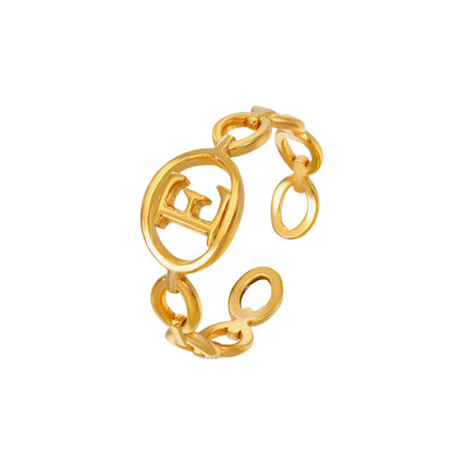 Adjustable Initial Ring "Embrace"