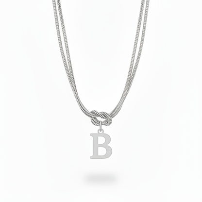 Initial Necklace "Alphabet Knot"