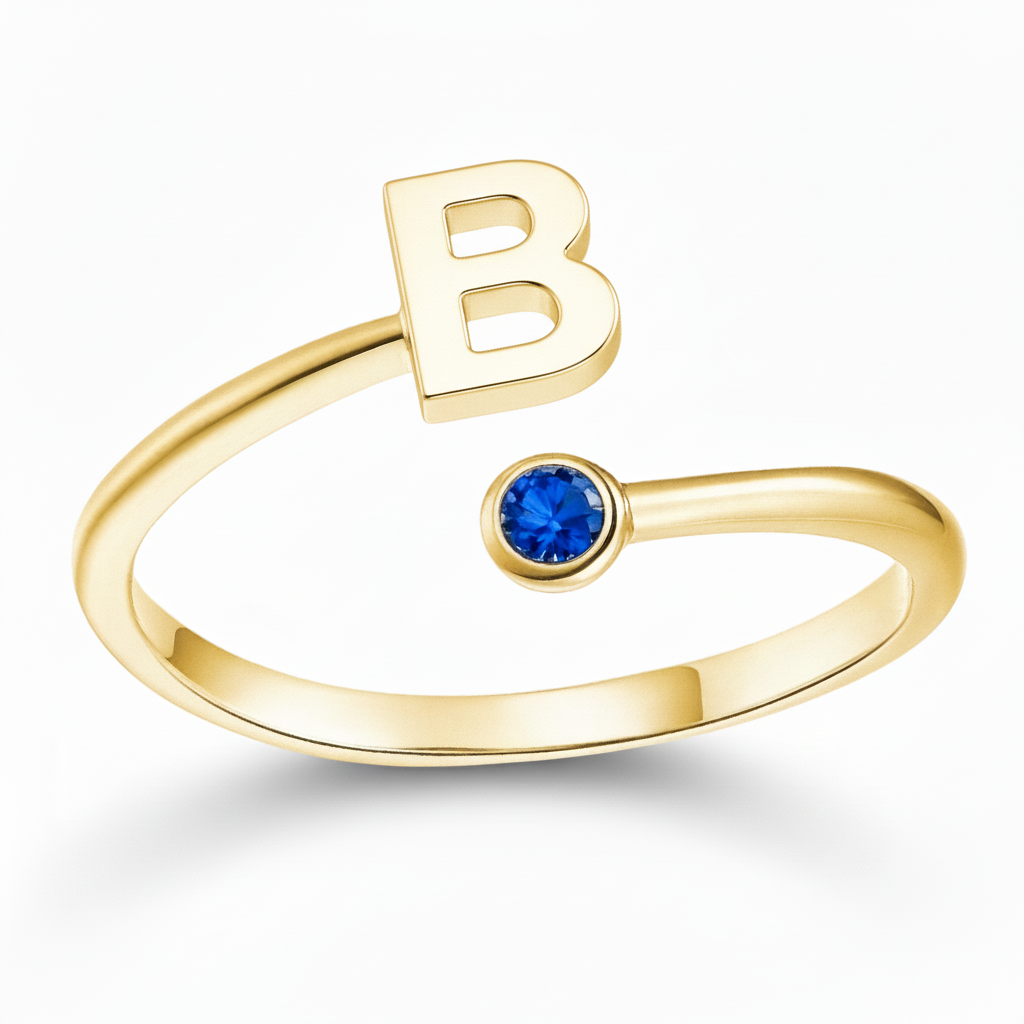 Adjustable Initial Ring "Essence"