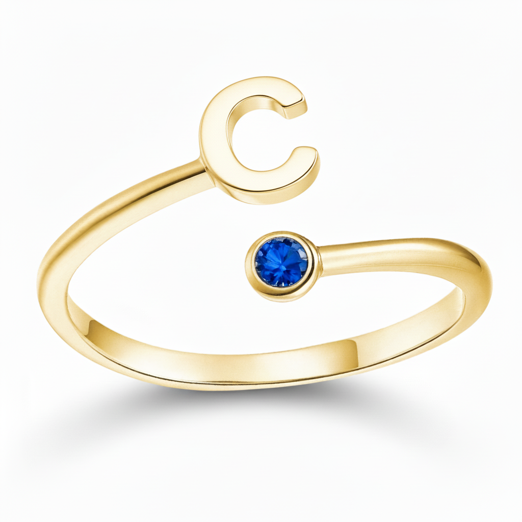 Adjustable Initial Ring "Essence"