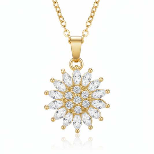 RICCARDI - "Rotating sunflower" NECKLACE