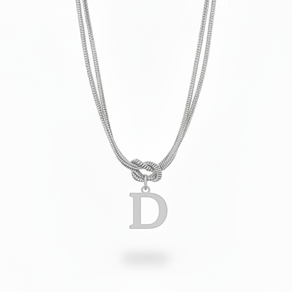Initial Necklace "Alphabet Knot"