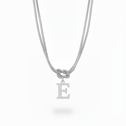 Initial Necklace "Alphabet Knot"