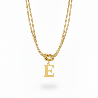Initial Necklace "Alphabet Knot"