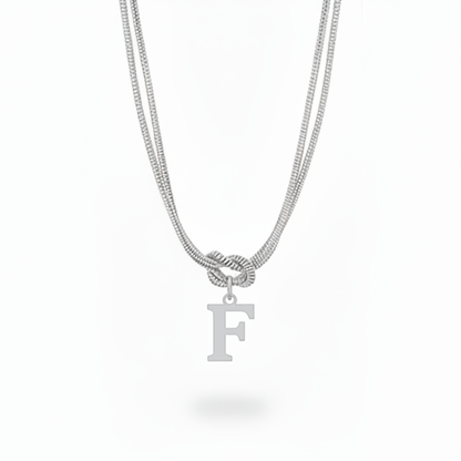 Initial Necklace "Alphabet Knot"