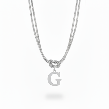 Initial Necklace "Alphabet Knot"
