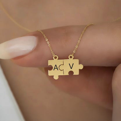 Initial Necklace "Puzzle Bond"