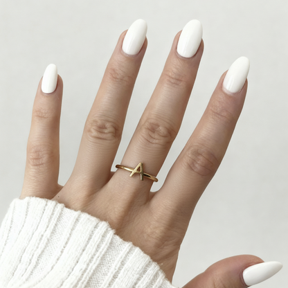 Adjustable Initial Ring "Chic"