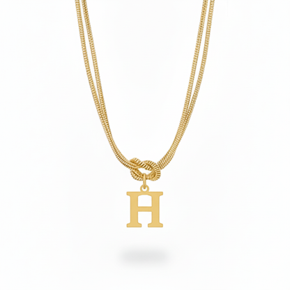 Initial Necklace "Alphabet Knot"