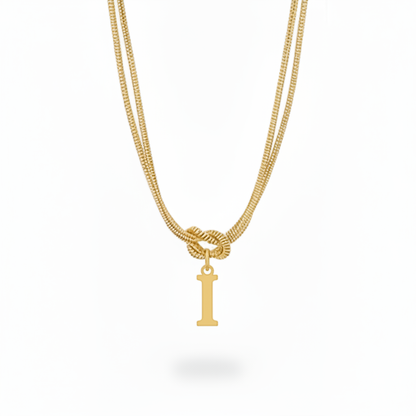 Initial Necklace "Alphabet Knot"