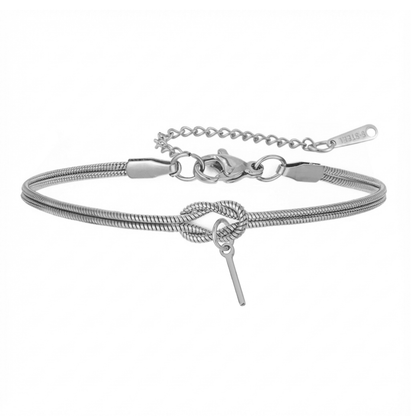 Double Initial Bracelet "Knot"