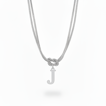 Initial Necklace "Alphabet Knot"