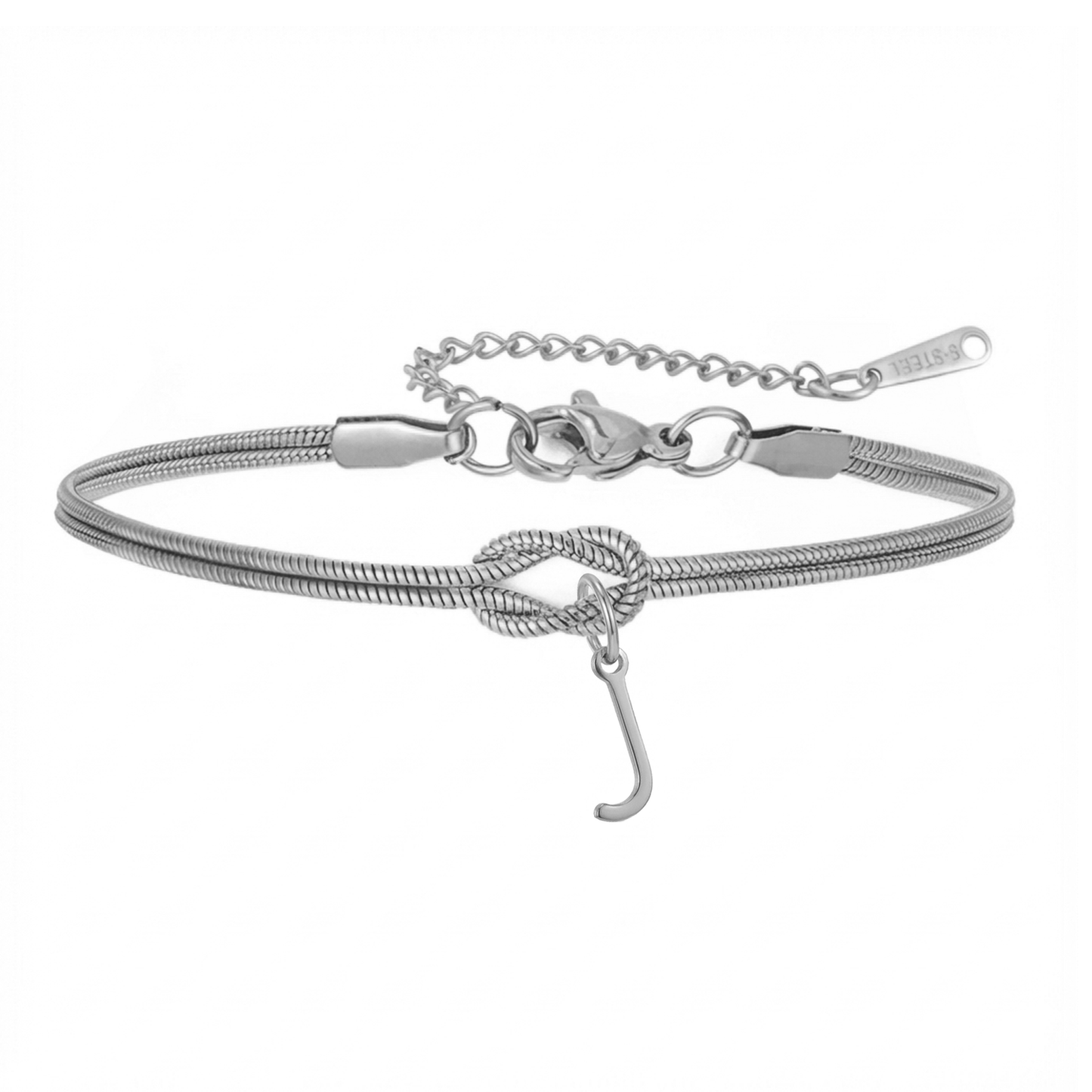 Double Initial Bracelet "Knot"