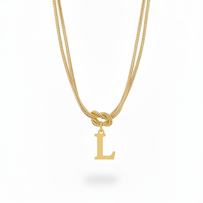 Initial Necklace "Alphabet Knot"