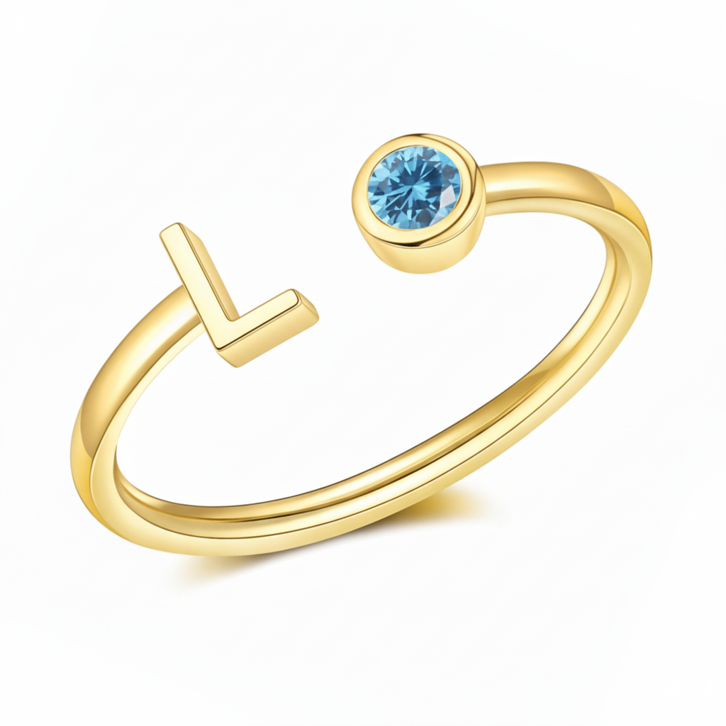 Adjustable Initial Ring "Essence"