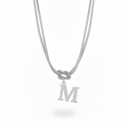 Initial Necklace "Alphabet Knot"