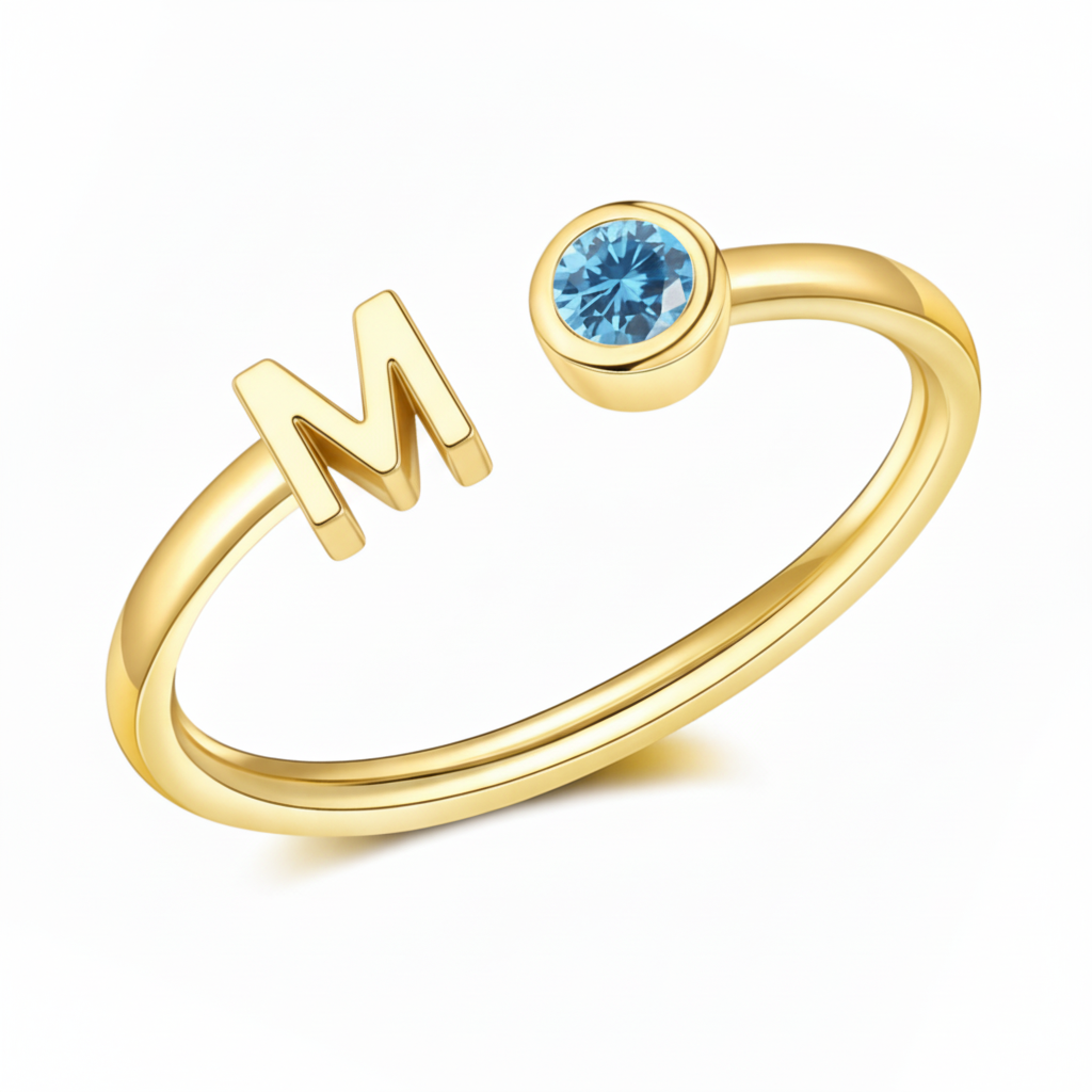 Adjustable Initial Ring "Essence"