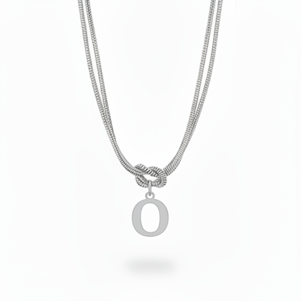 Initial Necklace "Alphabet Knot"